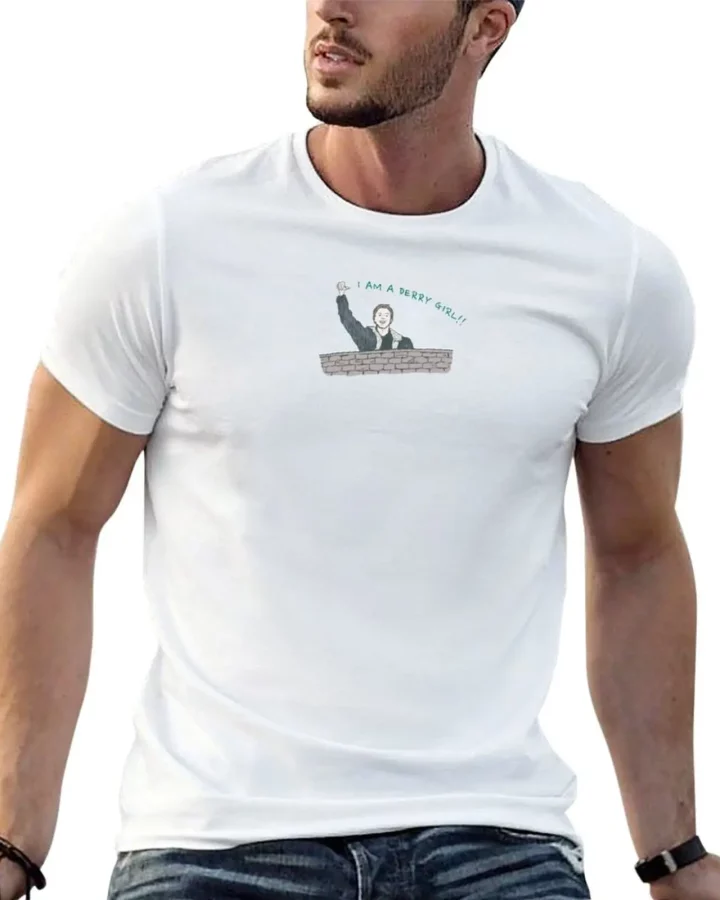 Alternative view of I Am a Derry Girl Cartoon T-Shirt