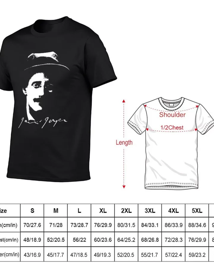 Alternative view of James Joyce Portrait T-Shirt