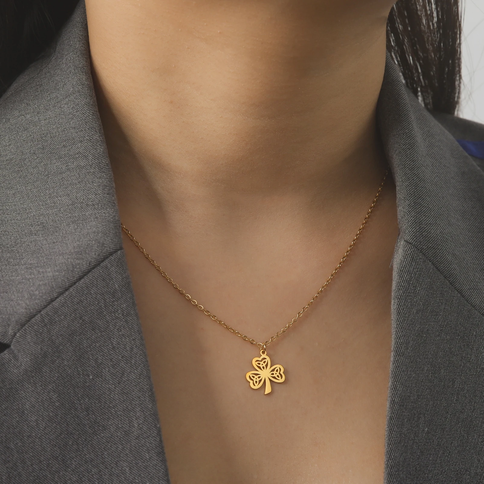 Trendy Irish Geometric Pendant Necklace Trendy Irish Geometric Pendant Necklace - Image 2