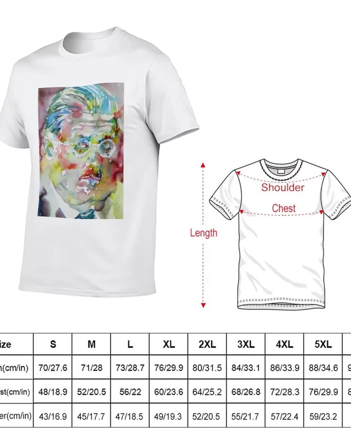 Alternative view of James Joyce Watercolor T-Shirt