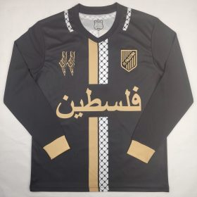 Palestinian 24/25 Long Sleeve Arabic Black Gold Special Jersey