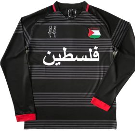Palestine Long-Sleeved 2023-24 Black And Gray Jersey