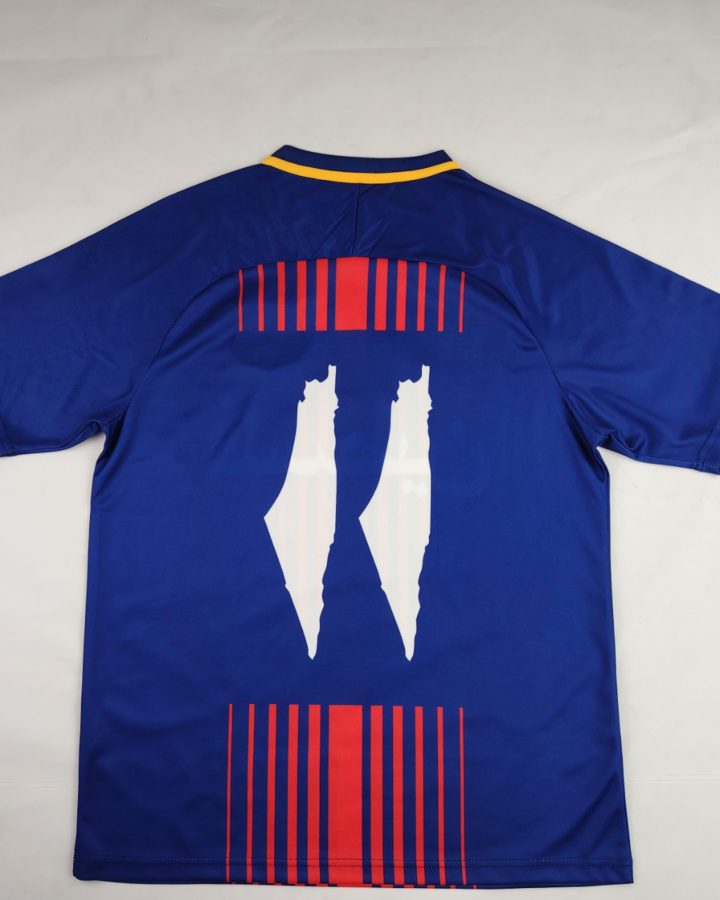 Palestine 2023-24 Vintage Royal Blue Red Jersey