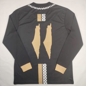 Palestinian 24/25 Long Sleeve Arabic Black Gold Special Jersey Palestinian 24/25 Long Sleeve Arabic Black Gold Special Jersey