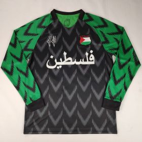 Palestinian 2024-25 Long Sleeve Alternating Black-Green Jersey