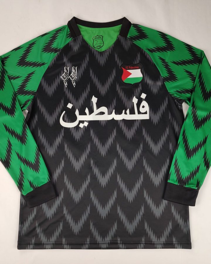 Palestinian 2024-25 Long Sleeve Alternating Black-Green Jersey