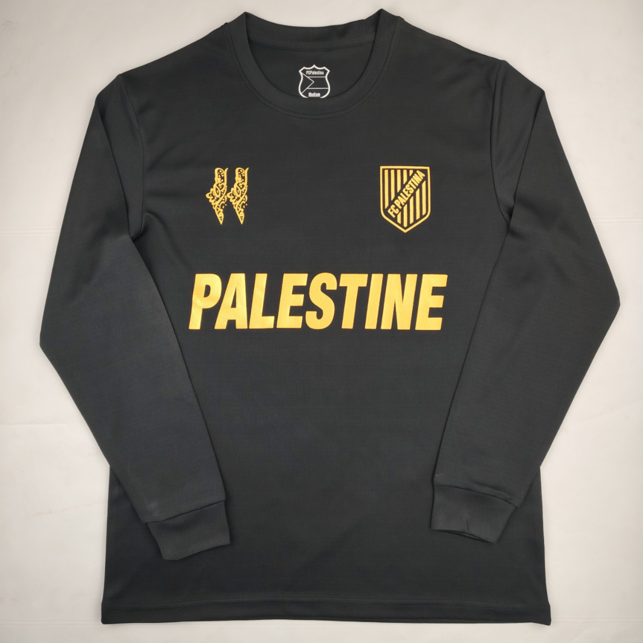 Palestine 2024-25 Anniversary Black and Gold Edition Long Sleeve Jersey Palestine 2024-25 Anniversary Black and Gold Edition Long Sleeve Jersey