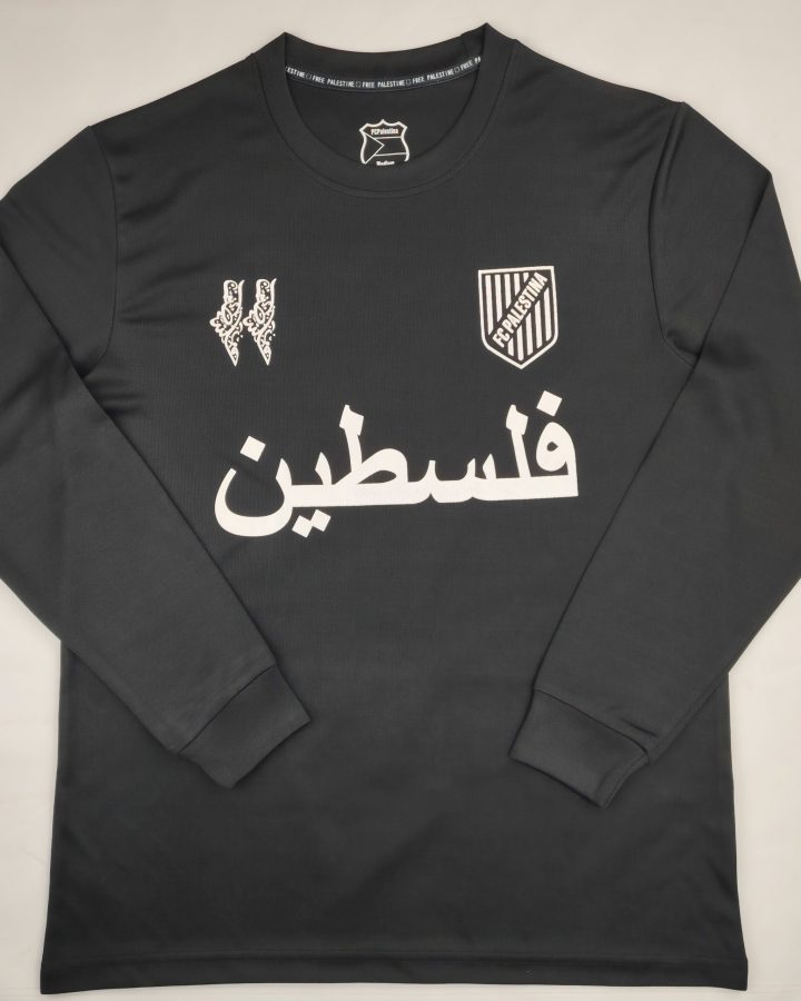 Palestine 2024-25 Anniversary Black Arabic Long Sleeve Jersey