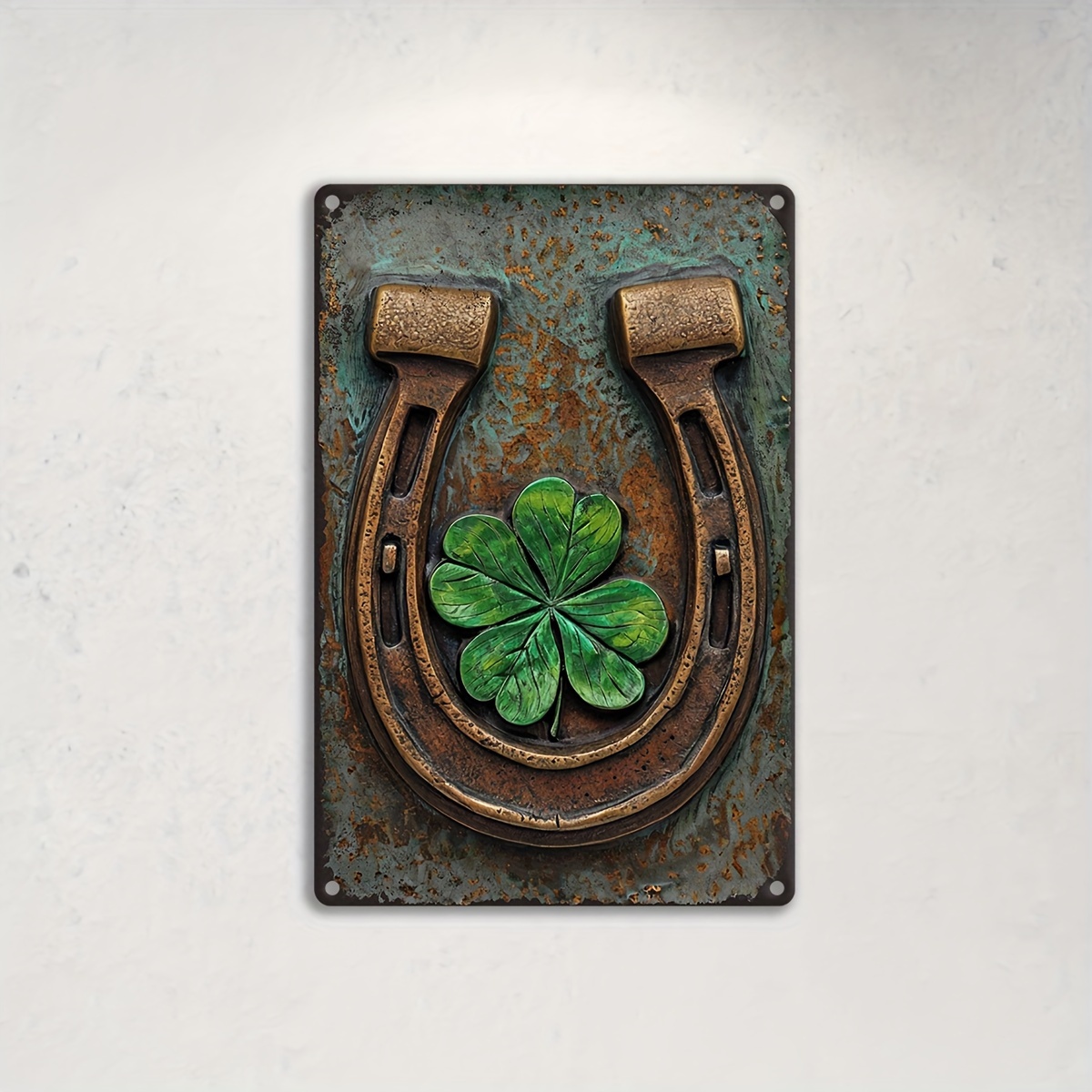 Vintage Irish Harp Clover Wall Décor – Rustic Vintage Irish Harp Clover Wall Décor – Rustic - Image 2