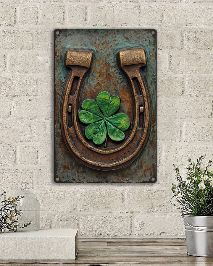 Vintage Irish Harp Clover Wall Décor – Rustic Vintage Irish Harp Clover Wall Décor – Rustic