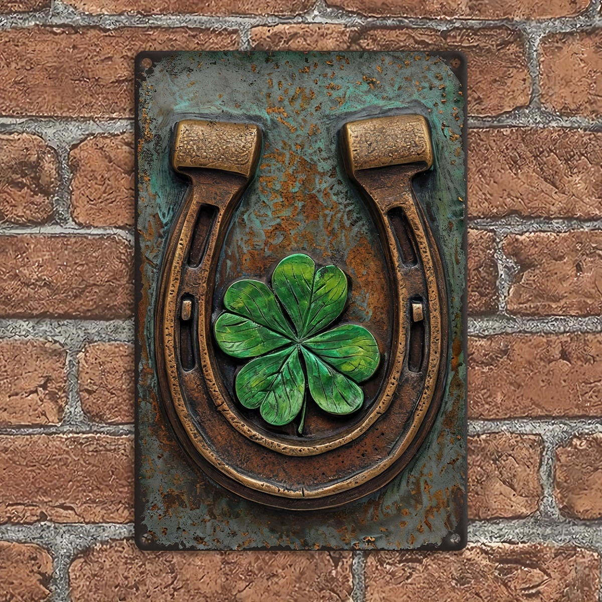 Vintage Irish Harp Clover Wall Décor – Rustic Vintage Irish Harp Clover Wall Décor – Rustic