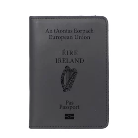 Handmade Irish Passport Cover – Éire Ireland Leather Travel Wallet