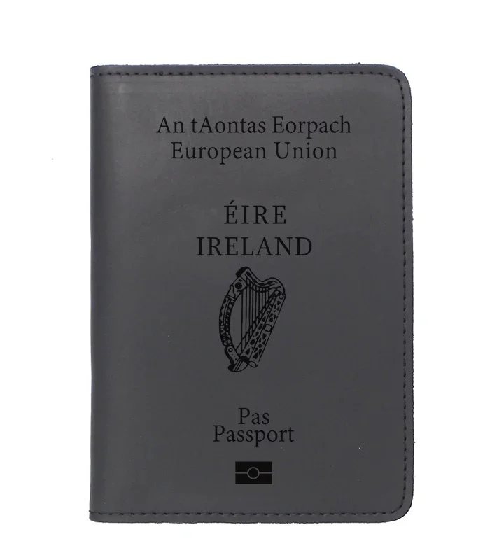 Handmade Irish Passport Cover – Éire Ireland Leather Travel Wallet