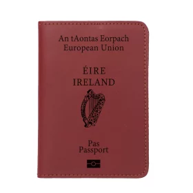Handmade Irish Passport Cover – Éire Ireland Leather Travel Wallet