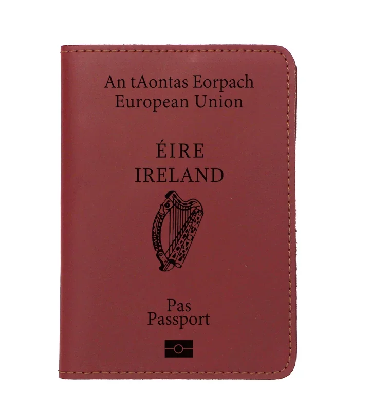 Handmade Irish Passport Cover – Éire Ireland Leather Travel Wallet