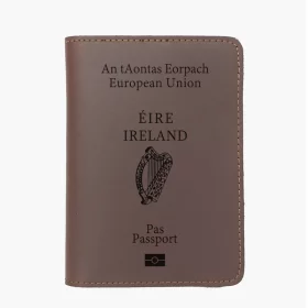 Handmade Irish Passport Cover – Éire Ireland Leather Travel Wallet