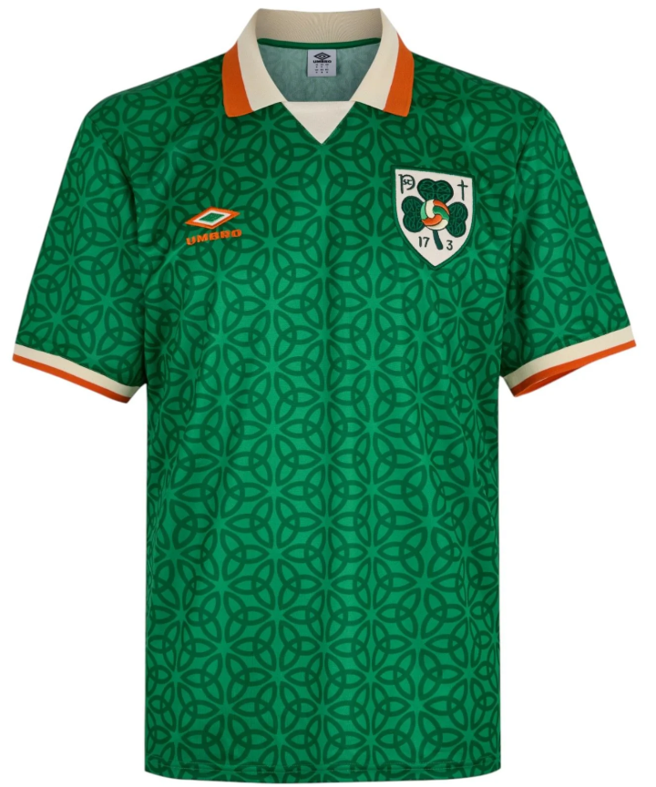 Irish District - Irish Jerseys and County Colours Ireland St. Patrick Umbro 17-3 Football Jersey Green