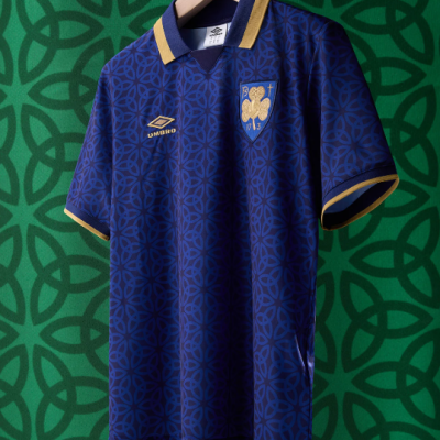 Ireland St. Patrick Umbro 17-3 Football Jersey Blue
