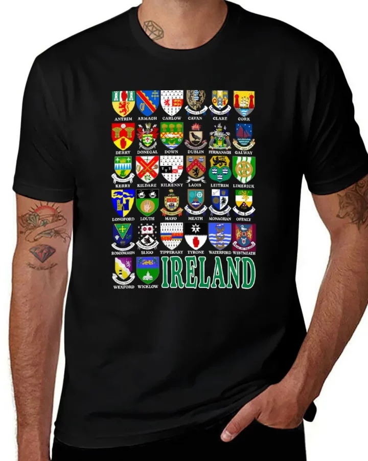Ireland County Crests T-Shirt – 32 Counties, One Shirt