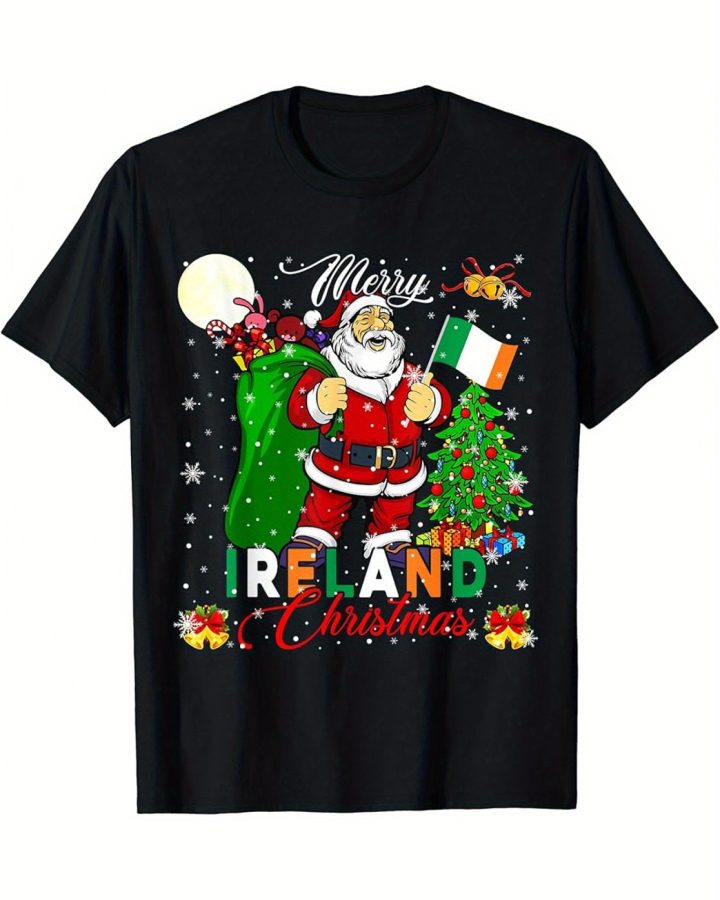 Santa Ireland T-Shirt – Merry Christmas Irish Gift Tee