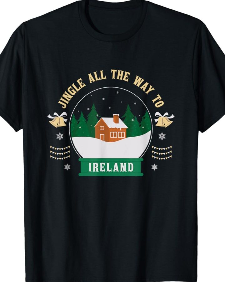 Ireland Christmas T-Shirt – Jingle Snow Globe Holiday Tee