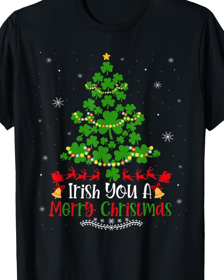 Irish You a Merry Xmas Tee – Clover Tree Christmas T-Shirt
