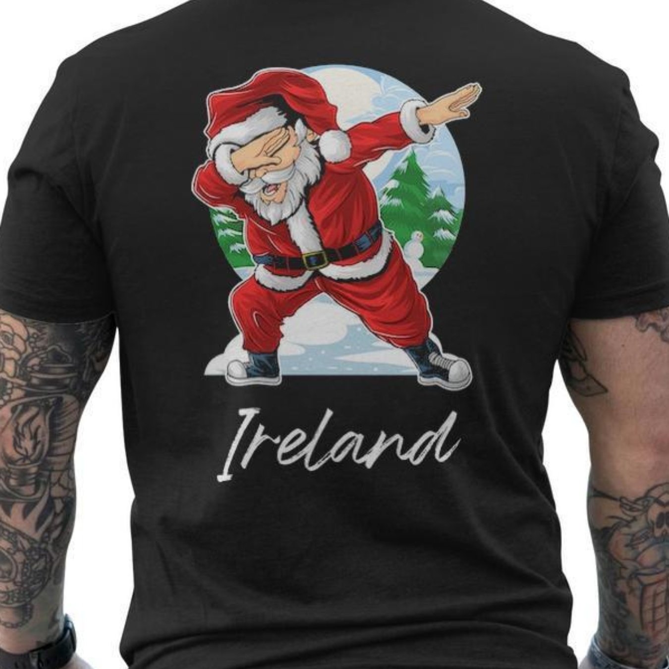 Ireland Santa Claus T-Shirt – Dab Dance Xmas Humor Tee Ireland Santa Claus T-Shirt – Dab Dance Xmas Humor Tee