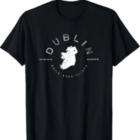 Baile Átha Cliath Irish Map Tee