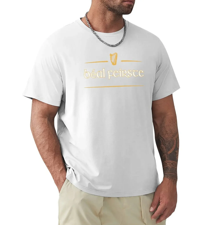 Béal Feirste Irish T-shirt – Celebrate Belfast’s Pride