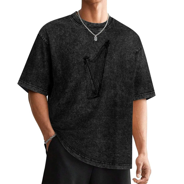 Black Irish Harp T-shirt – Subtle Celtic Style Black Irish Harp T-shirt – Subtle Celtic Style