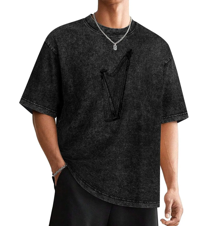 Black Irish Harp T-shirt – Subtle Celtic Style