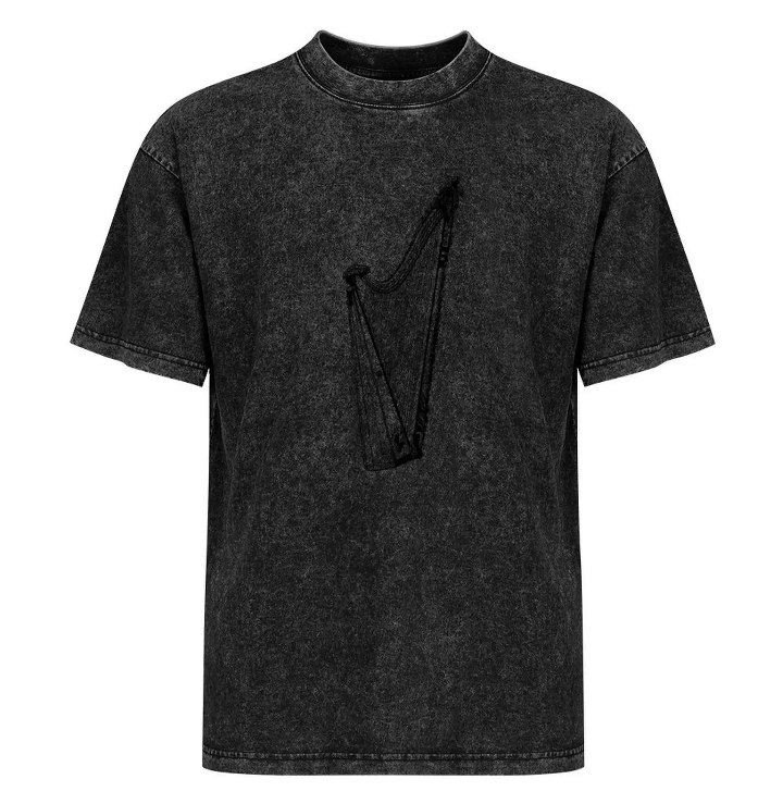 Black Irish Harp T-shirt – Subtle Celtic Style