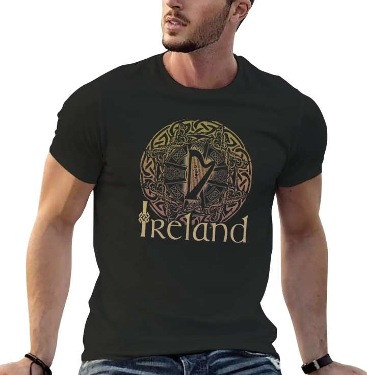 Celtic Harp Ireland T-shirt – Celebrate Irish Heritage and Tradition