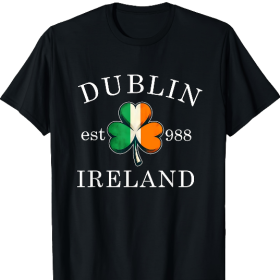 Dublin Ireland Shamrock T-shirt