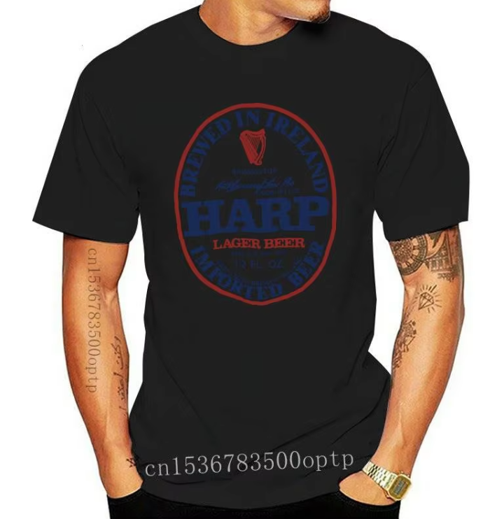 Harp Lager Beer T-shirt - Vintage Irish Brewed Design