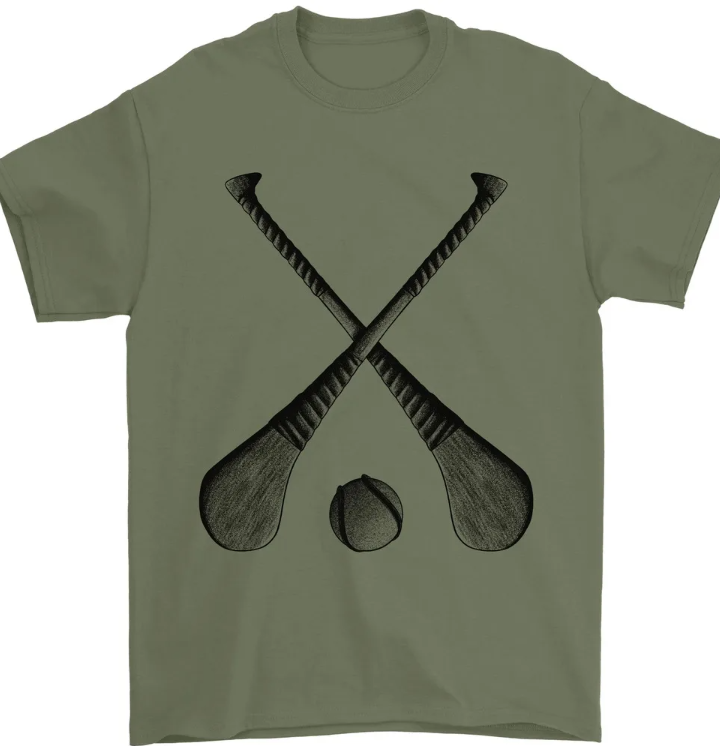 Hurling Crossed Hurleys T-shirt – Celebrate Ireland’s Ancient Game