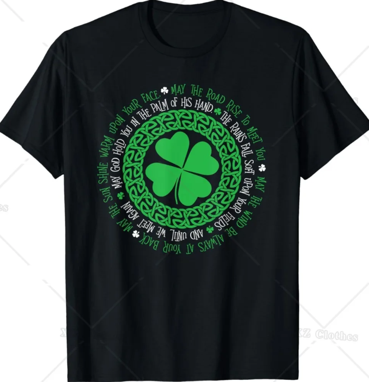 Irish Blessing Clover Design T-shirt