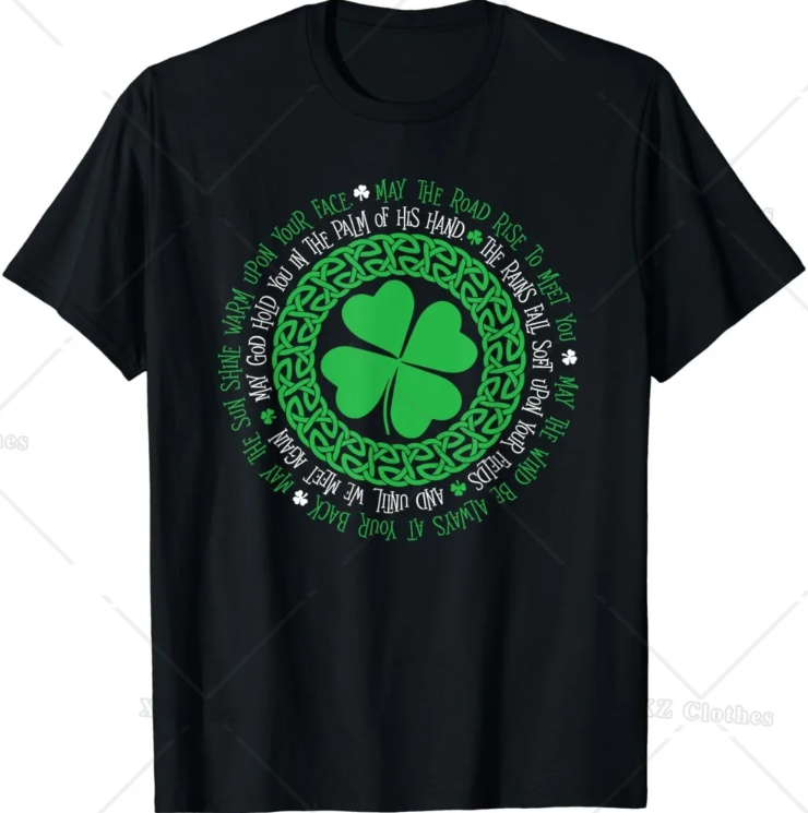 Irish Blessing Clover Design T-shirt Irish Blessing Clover Design T-shirt