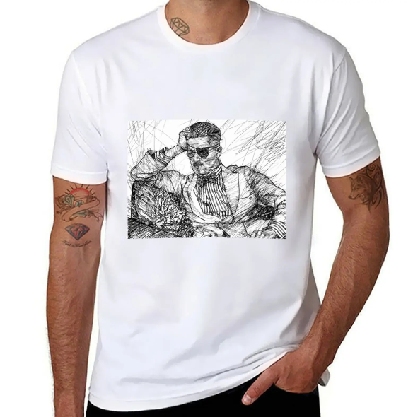 James Joyce Abstract Art T-shirt – Celebrate Irish Literary Legacy James Joyce Abstract Art T-shirt