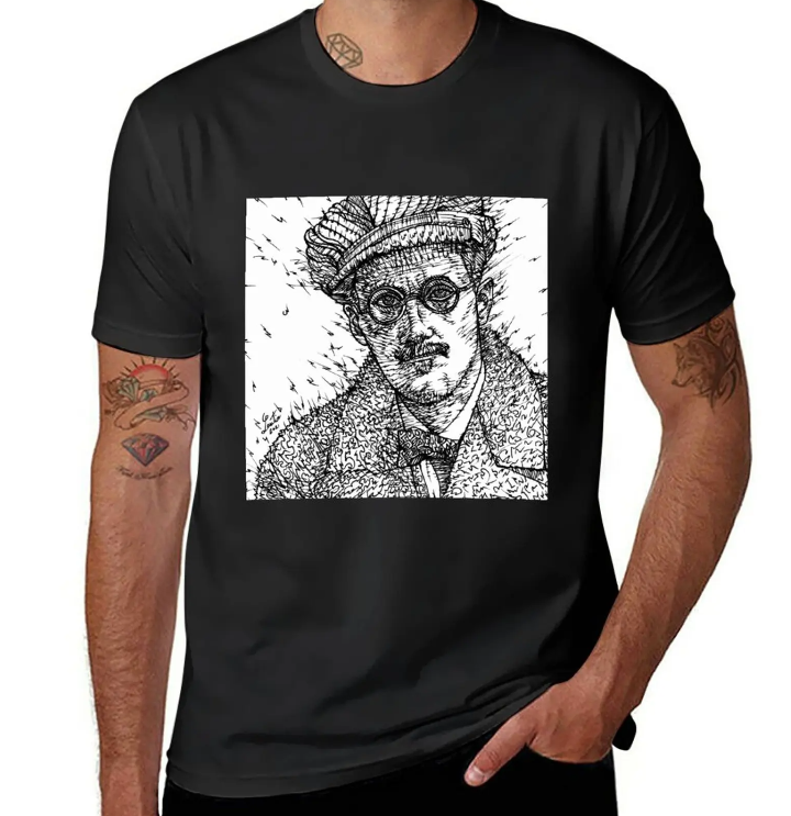 James Joyce Line Art T-shirt – Celebrate Irish Literary Excellence