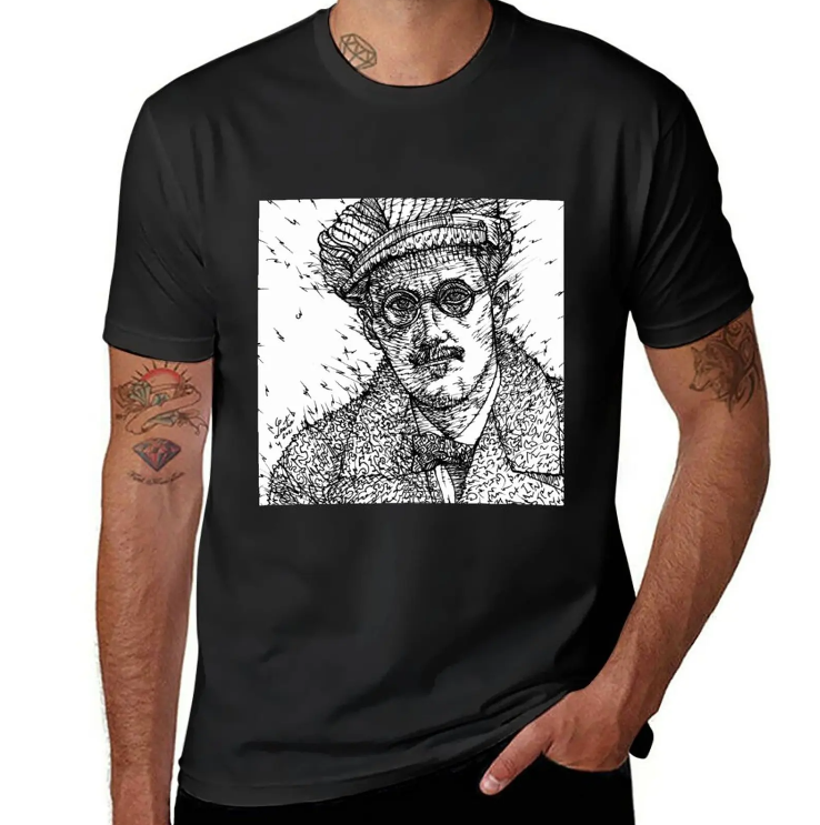 James Joyce Line Art T-shirt – Celebrate Irish Literary Excellence James Joyce Line Art T-shirt – Celebrate Irish Literary Excellence