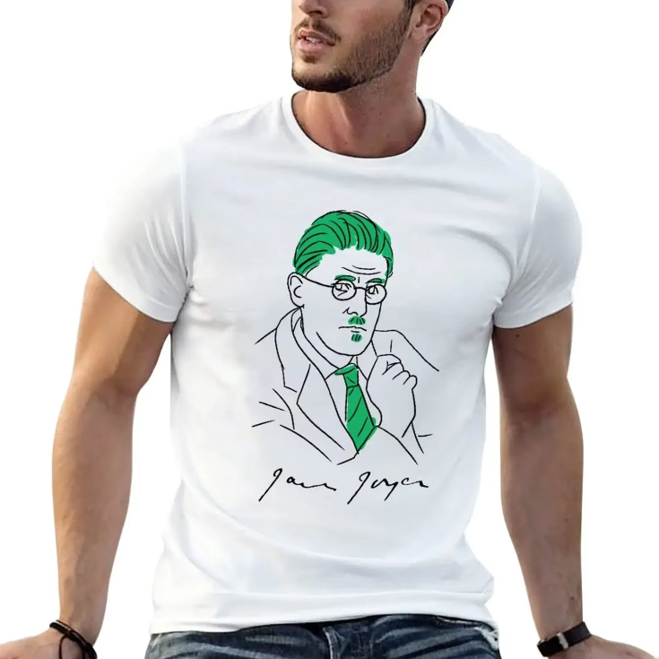 James Joyce Minimalist Line Art T-shirt – Irish Literary Heritage Apparel James Joyce Minimalist Line Art T-shirt