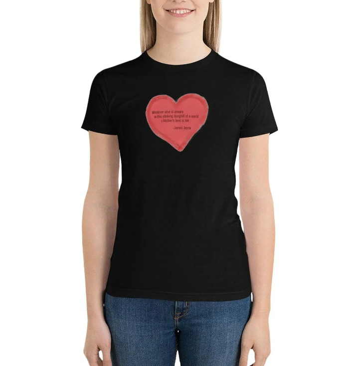 James Joyce Quote Heart T-shirt – Celebrate Irish Literary Romance