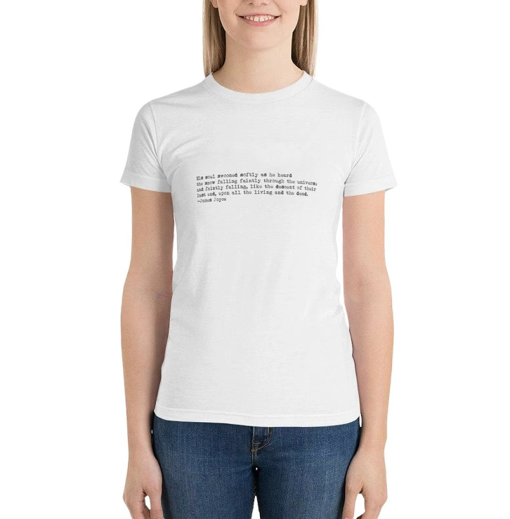 James Joyce the Dead Quote T-shirt – Irish Literary Apparel James Joyce the Dead Quote T-shirt