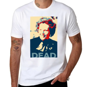 Margaret Thatcher Satirical Irish T-shirt - "Dead" Statement Design Margaret Thatcher Satirical Irish T-shirt