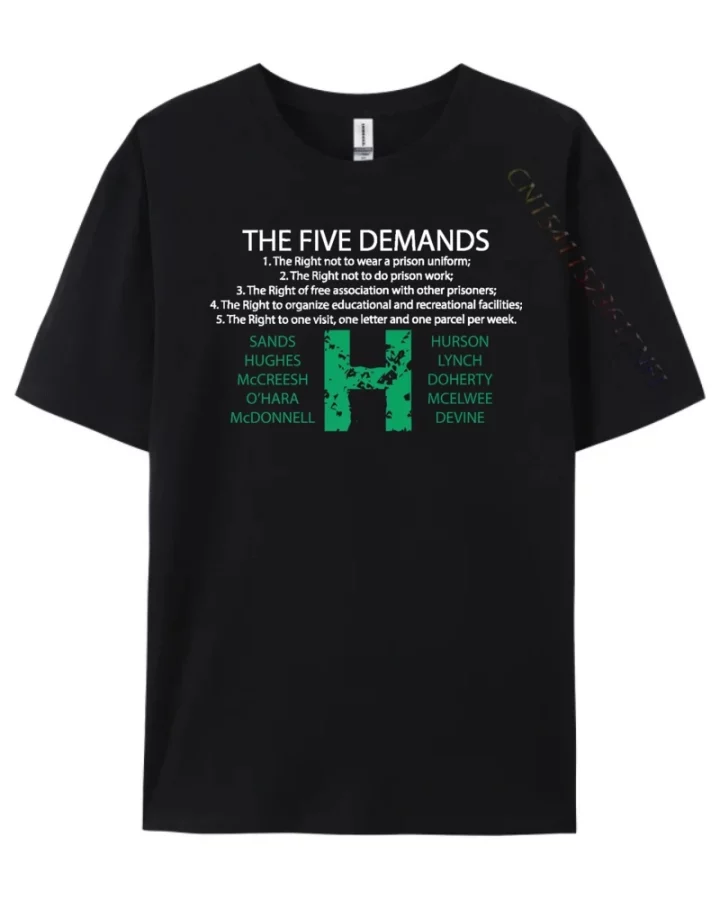 Alternative view of Bobby Sands Hunger Strike 5 Demands T-shirt