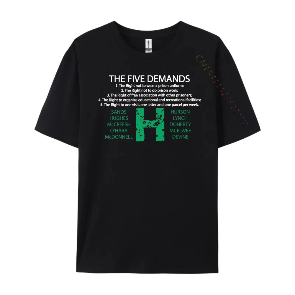 Bobby Sands Hunger Strike 5 Demands T-shirt Bobby Sands Hunger Strike 5 Demands T-shirt - Image 2