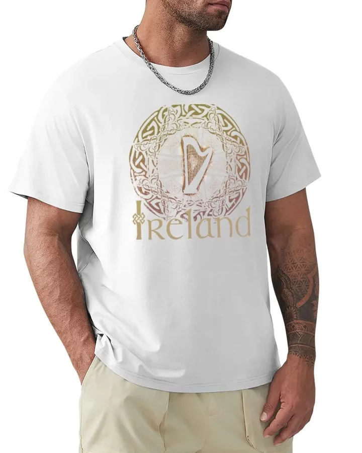 Alternative view of Ireland Celtic Harp Graphic T-shirt