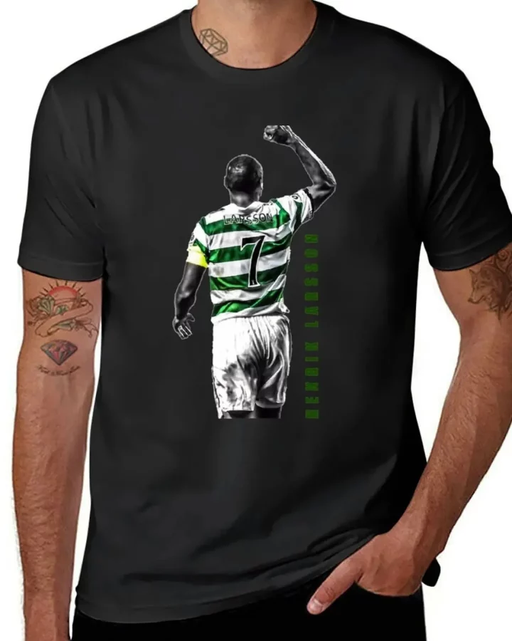 Alternative view of Henrik Larsson Celtic Legend Tribute T-shirt