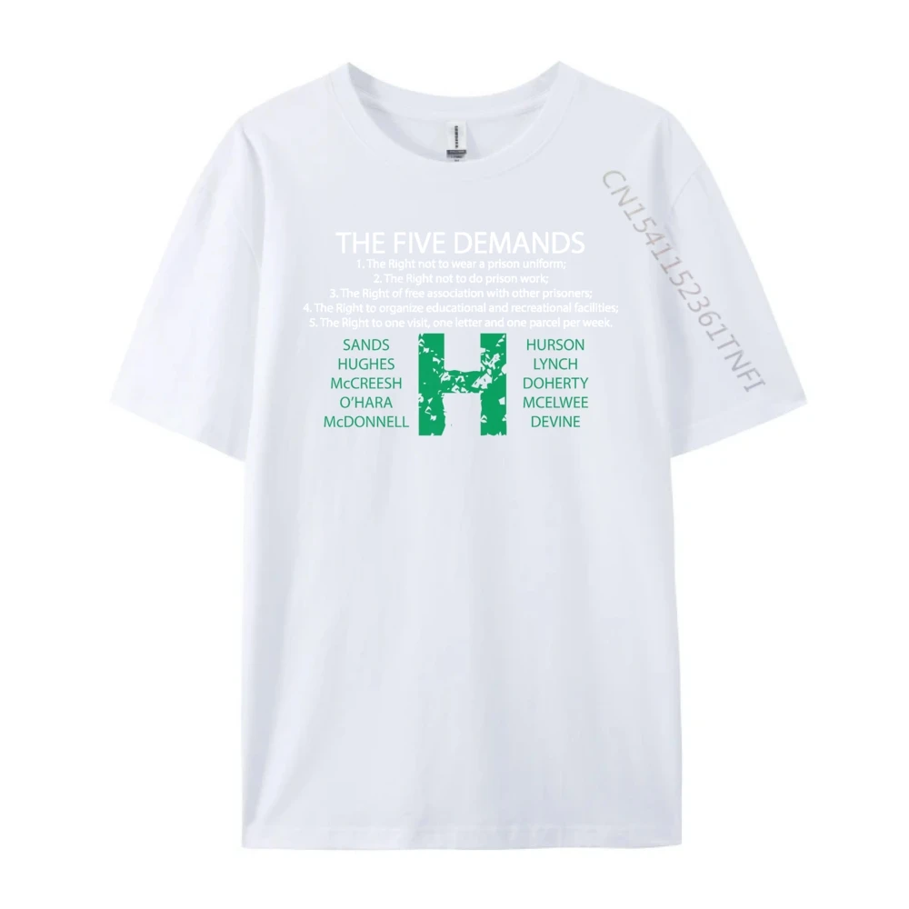 Bobby Sands Hunger Strike 5 Demands T-shirt Bobby Sands Hunger Strike 5 Demands T-shirt - Image 3